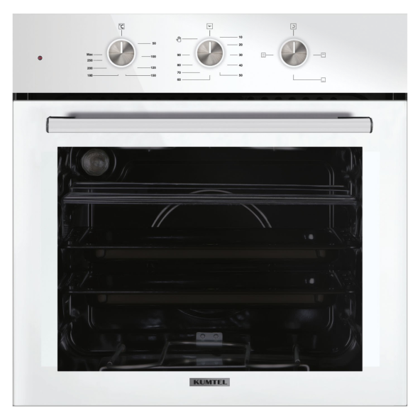 KUMTEL Kristal Plus Beyaz Cam Ankastre Set (TURBO FIRIN ) - 2