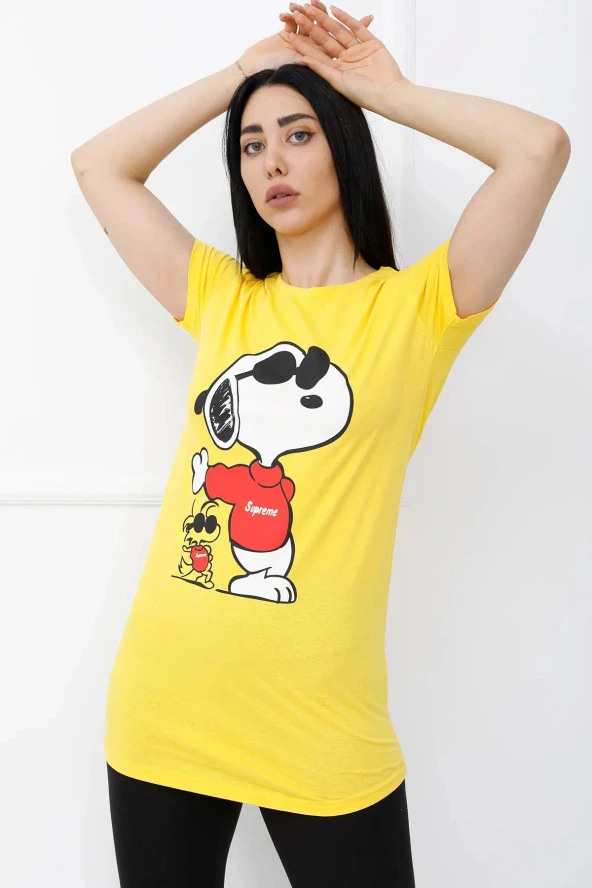 Baskılı Tshirt Sarı