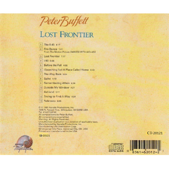 PETER BUFFETT - LOST FRONTIER (CD) (1991) - 2
