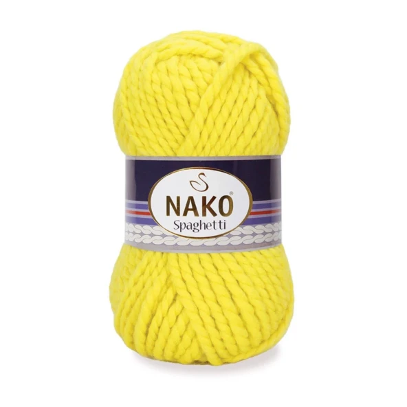 Nako Spaghetti El Örgü İpi | Sarı 10633