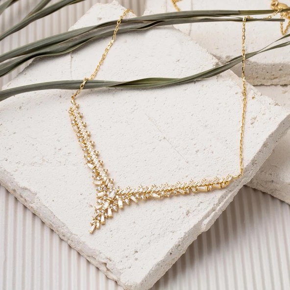 Baget Tasarım 14 Ayar Altın Nişan Seti - Resim 7