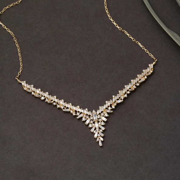 Baget Tasarım 14 Ayar Altın Nişan Seti - Resim 3