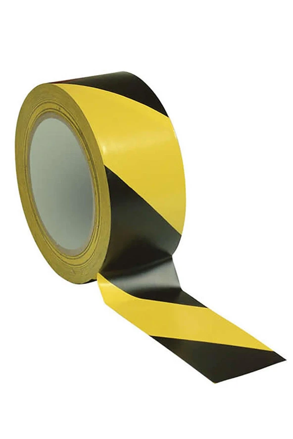 Ennalbur Yer İşaretleme Bandı Sarı Siyah 50 mm 30 Metre