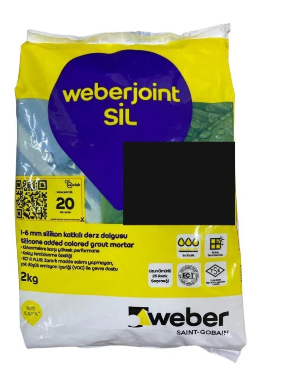 Weber Joint Sil 413 Siyah Derz Dolgu 2 Kg