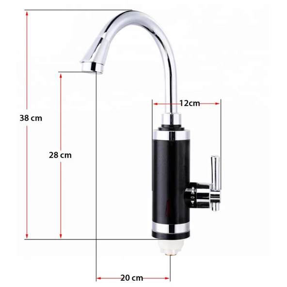 Elektrikli Sıcak Musluk Ani Su Isıtıcı Termal Şofben Musluk ASG-4P - 5