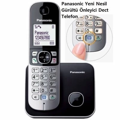 Panasonic Dect Telefon KX-TG6811 (Elektrik Kesintisinde Konuşabilme) SIYAH - 2