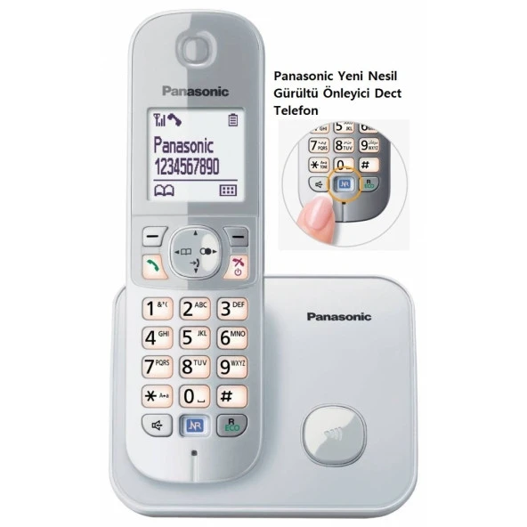 Panasonic Dect Telefon KX-TG6811 (Elektrik Kesintisinde Konuşabilme) BEYAZ