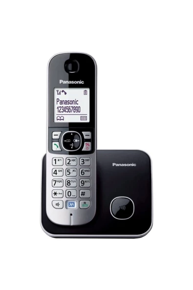 Panasonic Dect Telefon KX-TG6811 (Elektrik Kesintisinde Konuşabilme) SIYAH