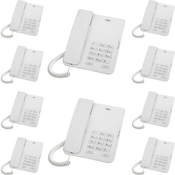 Karel TM140 Masaüstü  Telefon Seti 10 Lu Beyaz