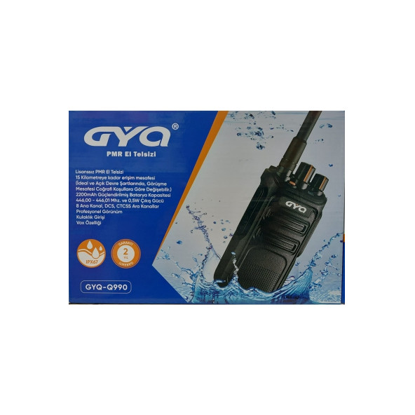 GYQ Q990 Pmr El Telsizi 15 Km IP67 Su Geçirmez (Tekli Paket) - 2