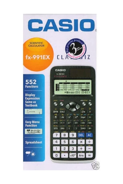 Casio FX-991EX 552 Fonksiyonlu Bilimsel Hesap Makinesi