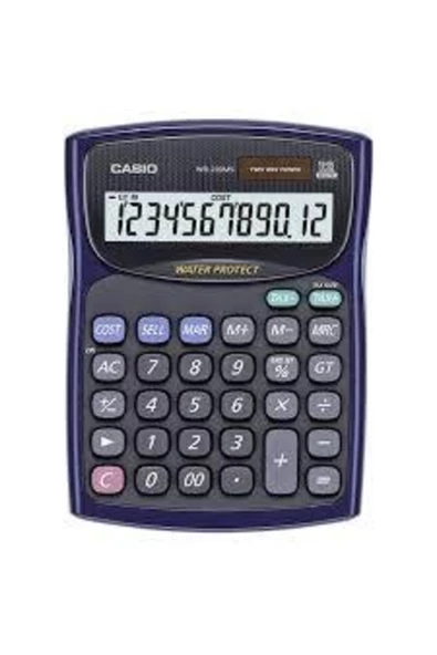 Casio WD-220MS Suya Toza Darbeye Dayanıklı Hesap Makinesi Mavi