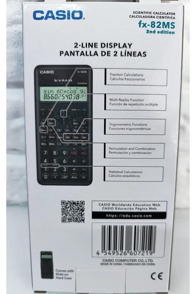 Casio FX-82MS 2. Versiyon 240 Fonksiyonlu Bilimsel Hesap Makinesi - 4