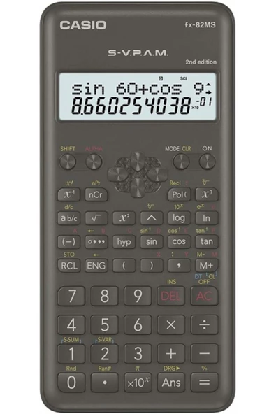 Casio FX-82MS 2. Versiyon Bilimsel Fonksiyonlu 12 Hane Hesap Makinesi ürün görseli