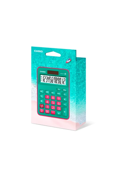 Casio MX-12B-GNRD Yeşil-Pembe 12 Haneli Masaüstü Hesap Makinesi - Resim 5