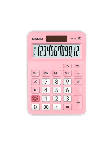 Casio MX-12B-PK Toz Pembe 12 Hane Hesap Makinesi - Resim 2