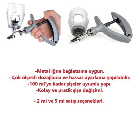 Kerbl Şişe Adaptörlü Hsw Otomatik Enjektör - 2