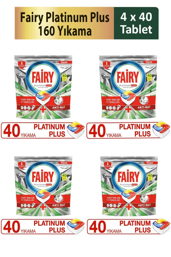 FAİRY,Platinum Plus Hepsi Bir Arada 40 Tablet x 4 Adet