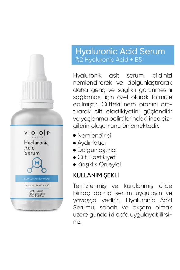 Hyaluronik Asit Serum - 30 ml Derinlemesine Yoğun Nemlendirici Yüz Bakımı2 Hyaluronic Acid B5 - 3