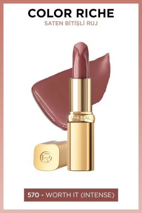 L'Oréal Paris Color Riche Saten Bitişli Ruj - 570 Worth It - 2
