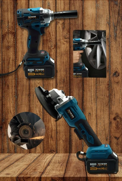 Rowermax 2568VFX 42 V Çift Akülü Taşıma Çantalı Profesyonel Bijon Sökme -Taşlama Seti İkili Set - 3