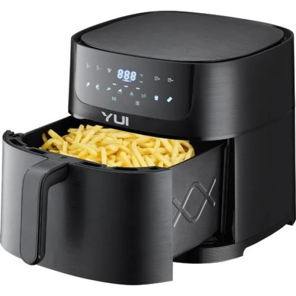 Yui M50 Maxifry XXL 8 lt Smart Airfryer Siyah Yağsız Fritöz Teşhir - Resim 2