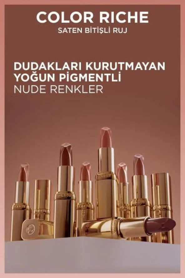 L'Oréal Paris Color Riche Saten Bitişli Ruj - 601 Worth It - 4