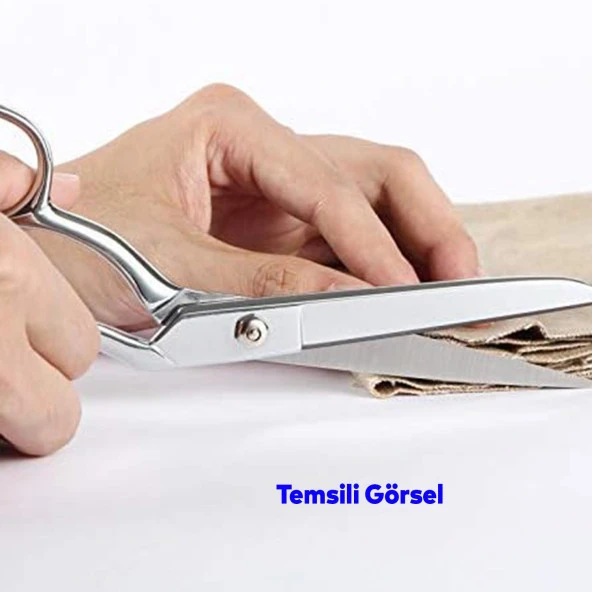 Paslanmaz Çelik Makas Ağır Tip Çok Amaçlı Makas Mukavva Deri Kauçuk Terzi Dikiş Kesme Makası 8 - Resim 4