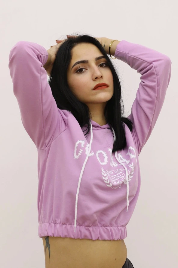 Kapşonlu Bel Lastikli Sweatshirt