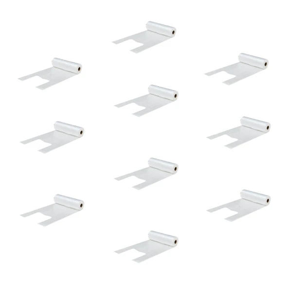 Arma Rulo Şeffaf Market Poşet Torba - Hışır Atlet Poşet -Küçük Boy - 200 Adetlik 10 Rulo ürün görseli 1