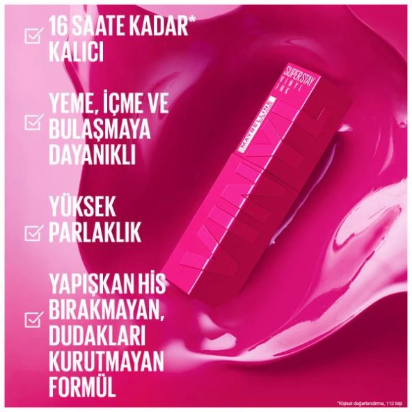 Maybelline New York Super Stay Vinly Ink Parlak Ruj - 160 Sultry - 5