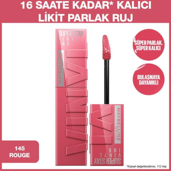 Maybelline New York Super Stay Vinyl Ink Parlak Ruj - 145 Rogue - 2