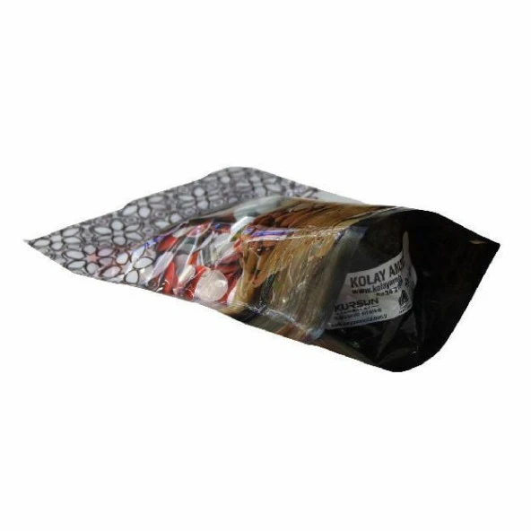Kahverengi̇ Kuruyemi̇ş Desenli̇ Doypack 13x20+4 Cm 250 Gr 100 Adet - 3