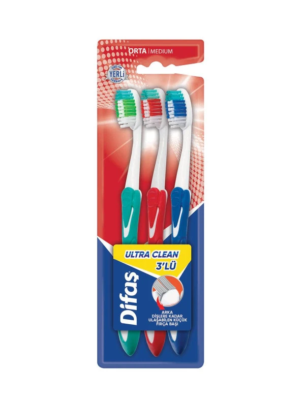 Ultra Clean 3lü Diş Fırçası