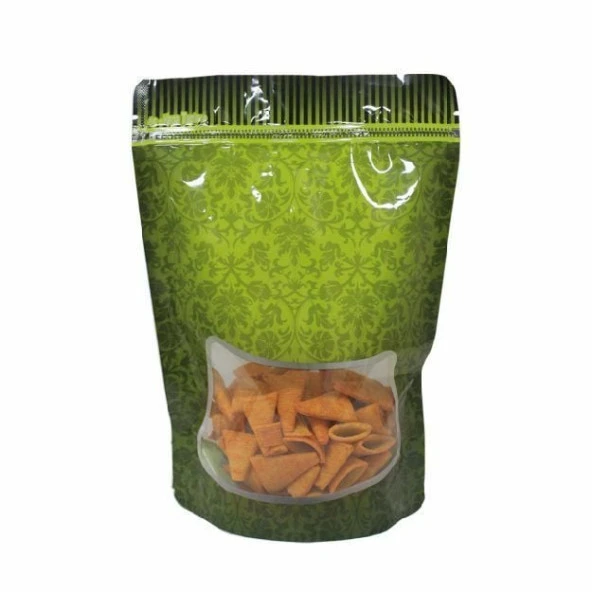 Yeşil Zemin Pencereli Doypack 11x18+3 Cm 100 Gr 1000 Adet - Resim 2