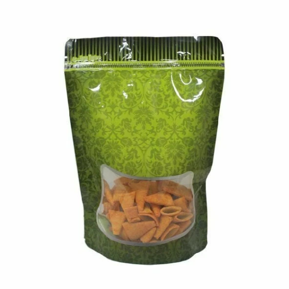 Yeşil Zemin Pencereli Doypack 9x15+3,5 Cm 50 Gr 1000 Adet - Resim 2