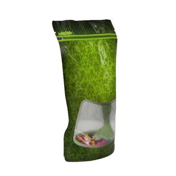 Yeşil Zemin Pencereli Doypack 9x15+3,5 Cm 50 Gr 100 Adet - Resim 4