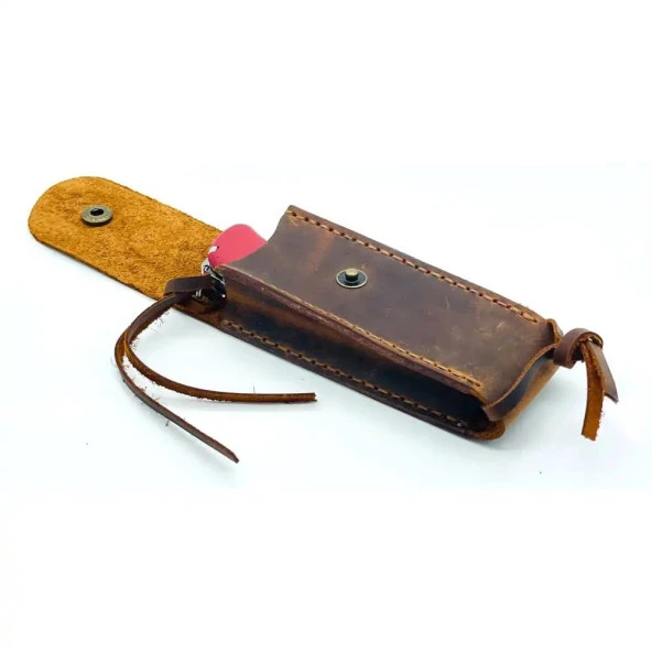 TAMSET Deri İsviçre Çakısı Kılıfı L Kahverengi - 3