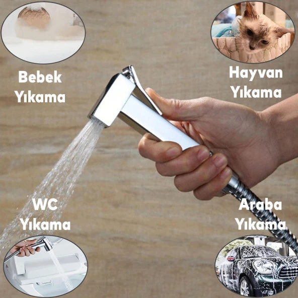 Taharetmatik Ara Musluk Filtreli Metal Lüks Tuvalet WC Banyo Klozet Bide Taharet Musluğu Bebek Hayvan Araba Yıkama Musluğu - Resim 4