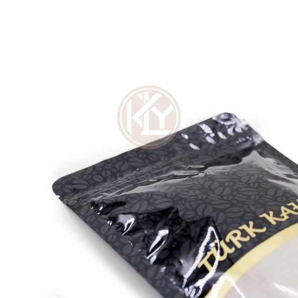 Kahve Desenli̇ Ki̇li̇tli̇ Si̇yah Doypack 13x18+3,5 Cm 100 Gr 1000 Adet - 3