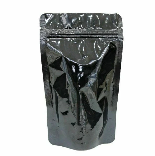 Si̇yah Parlak Alümi̇nyum Ki̇li̇tli̇ Doypack 13x22+4 Cm 250 Gr 1000 Adet - 2