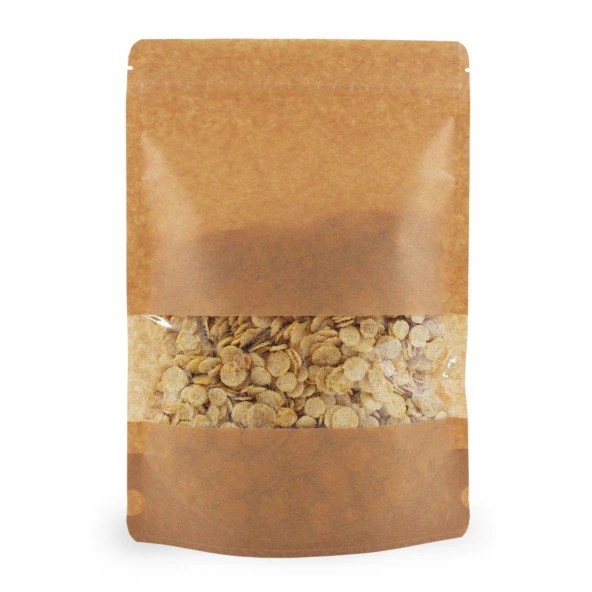 Kraft Dar Pencereli̇ Ki̇li̇tli̇ Doypack 20x30+5 Cm 1000 Gr 1000 Adet