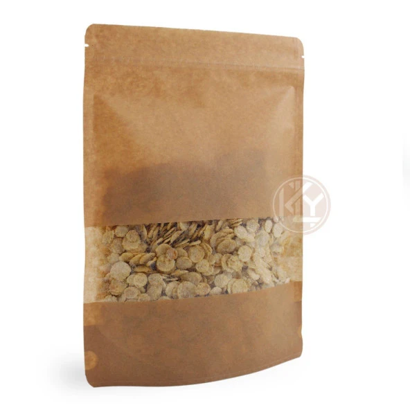 Kraft Dar Pencereli̇ Ki̇li̇tli̇ Doypack 20x30+5 Cm 1000 Gr 100 Adet - 2