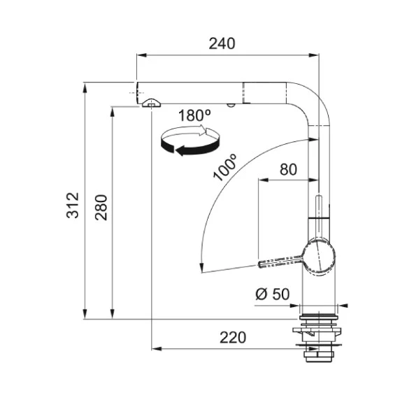 Franke Active Plus Metalic Doccia Matt Black Armatür - Resim 4