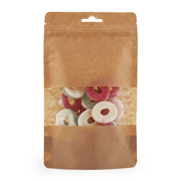 Kraft Dar Pencereli̇ Ki̇li̇tli̇ Doypack 13x22+4 Cm 250 Gr 100 Adet