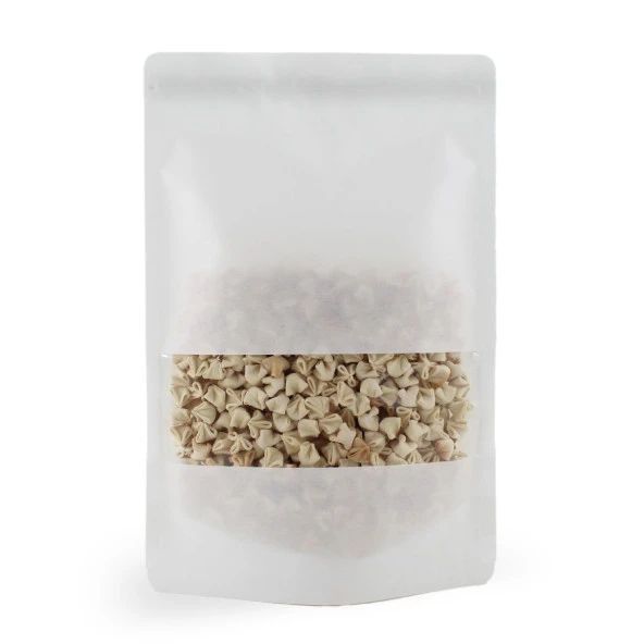 Beyaz Kraft Dar Pencereli̇ Ki̇li̇tli̇ Doypack 16x27+4,5 Cm 500 Gr 100 Adet