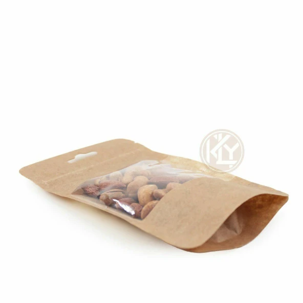 Kraft Geni̇ş Pencereli̇ Ki̇li̇tli̇ Doypack 11x18+3,5 Cm 100 Gr 1000 Adet - Resim 3