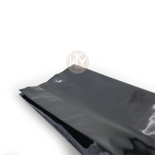 Siyah Parlak Alüminyum Yan Körüklü Torba 13x40+4 Cm 1000 Gr 100 Adet - 3