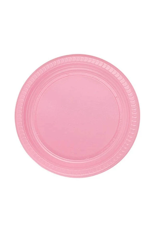 Pembe Plastik Tabak 22 Cm 25li