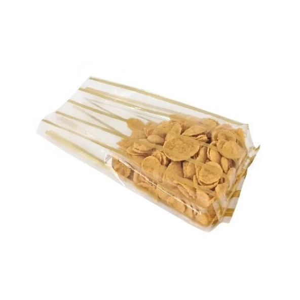 Altın Yaldız Çizgili Yan Körüklü Torba 8x32+2,5 Cm 500 Gr (5 Kg) - Resim 3